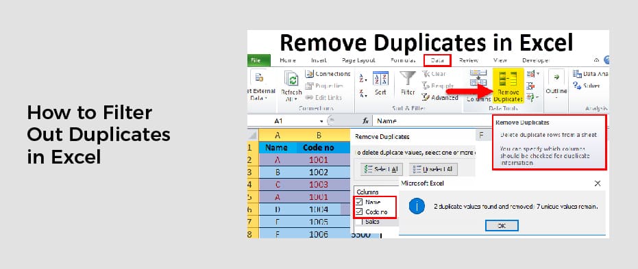 How to Filter Out Duplicates in Excel